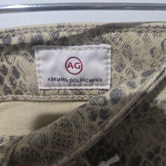 AG Adriano Goldschmied Snake Print Mini Skirt in Tan 26 - Picture 2 of 7